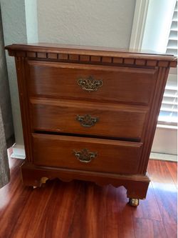 Real wood night stand