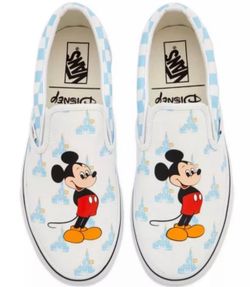 Vans Disney Mickey Mouse Slip-On Shoes size 5.5 women.