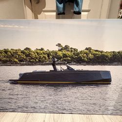 2 Modern Speedboat City Canvas Wall Art