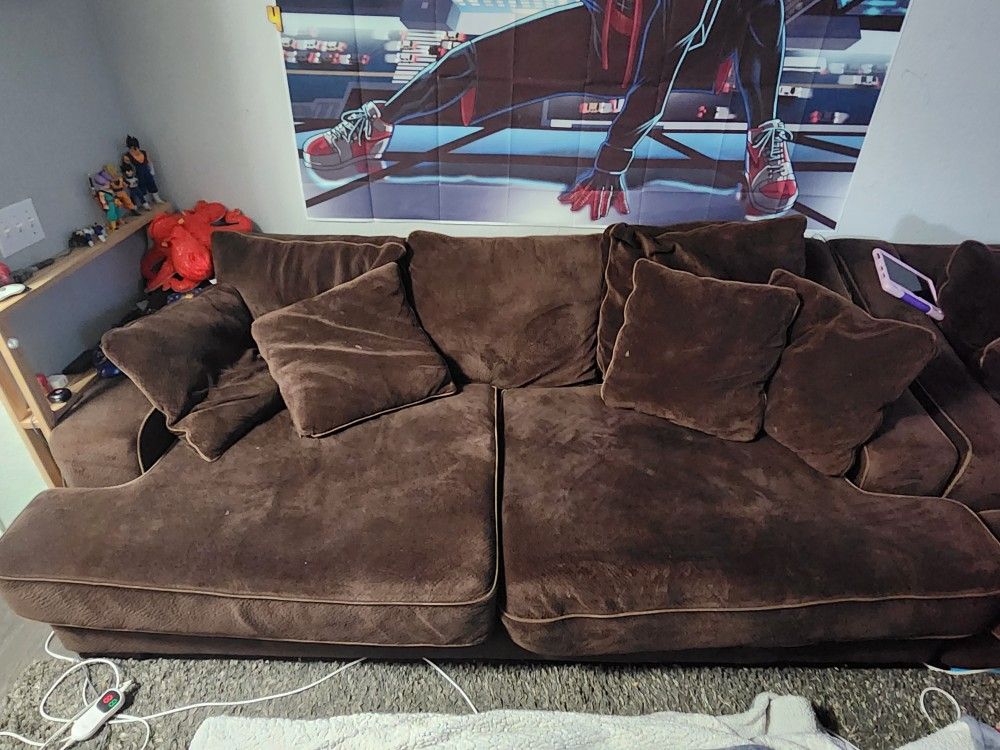 Deep Sofa And Love Seat - Dark Brown