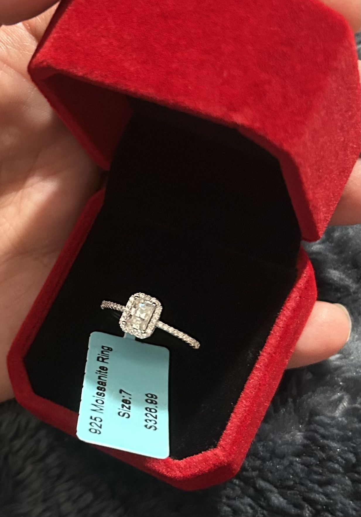 925 Moissanite Engagement Ring