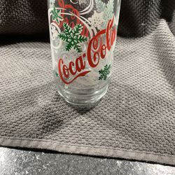 Coca Cola Christmas Glass Vintage 
