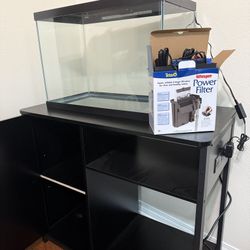 Fish Tank, Table , and Accessories 