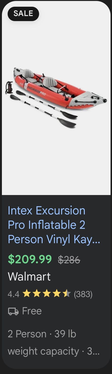 12’-6” K2- intex ExcursuionPro (OBO)