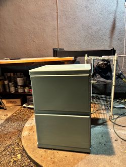 2-Drawer Filing Cabinet Painted Sage Green