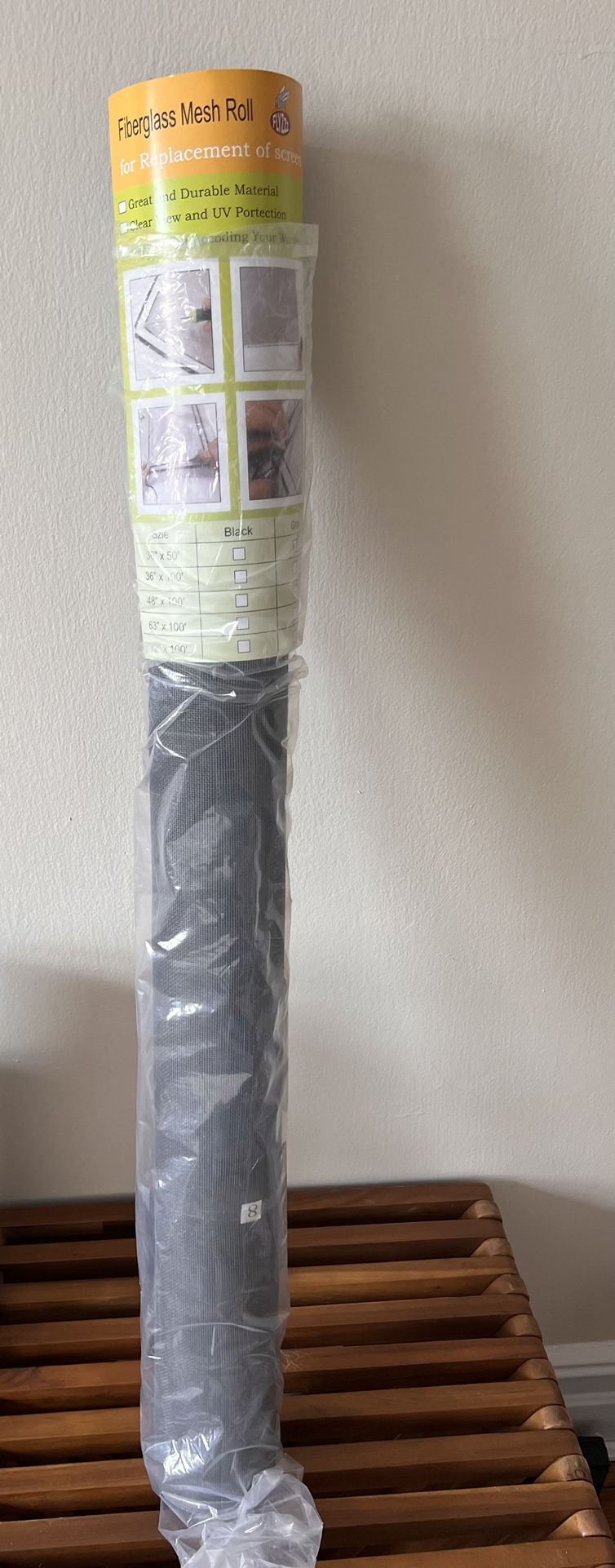 Flyzzz Window Screen Mesh  36” X 50” Grey