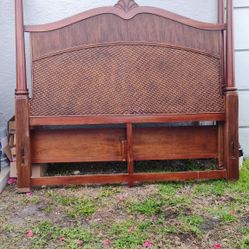 Mahogany  King Size 4 Post Bed Head And Foot Board With Bed Frame 