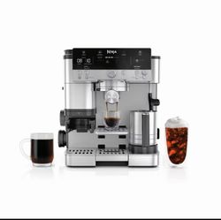 Ninja Luxe Café Premier Series 3-in-1 Espresso, Coffee and Cold Brew Machine Stainless Steel: Barista System, Frother