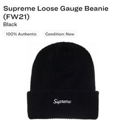 Supreme Loose Gauge Beanie FW21