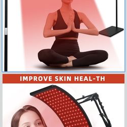 Red Light Therapy for Face and Body, Red Infrared Light Therapy Lamp with Stand Led 660nm Red Light-Therapy& 850nm Infrared Light Device for Body