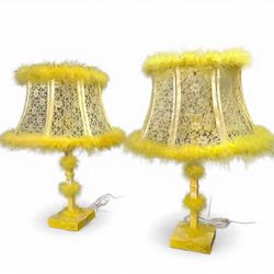 Victoria Style Laced Lamp Set