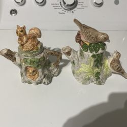 Squirrel And Bird Teapots Together Both For $15