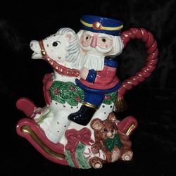 Fitz And Floyd Rocking Horse Nutcracker Pitcher, FF 1992 - perfect condition
