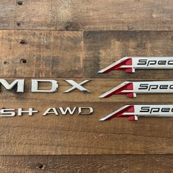 Acura MDX A-Spec Badges - Full Set