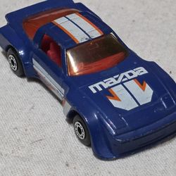 Matchbox 1982 Mazda RX7 Blue IMSA Made in Macau 1:58 Rotary JDM Diecast Car