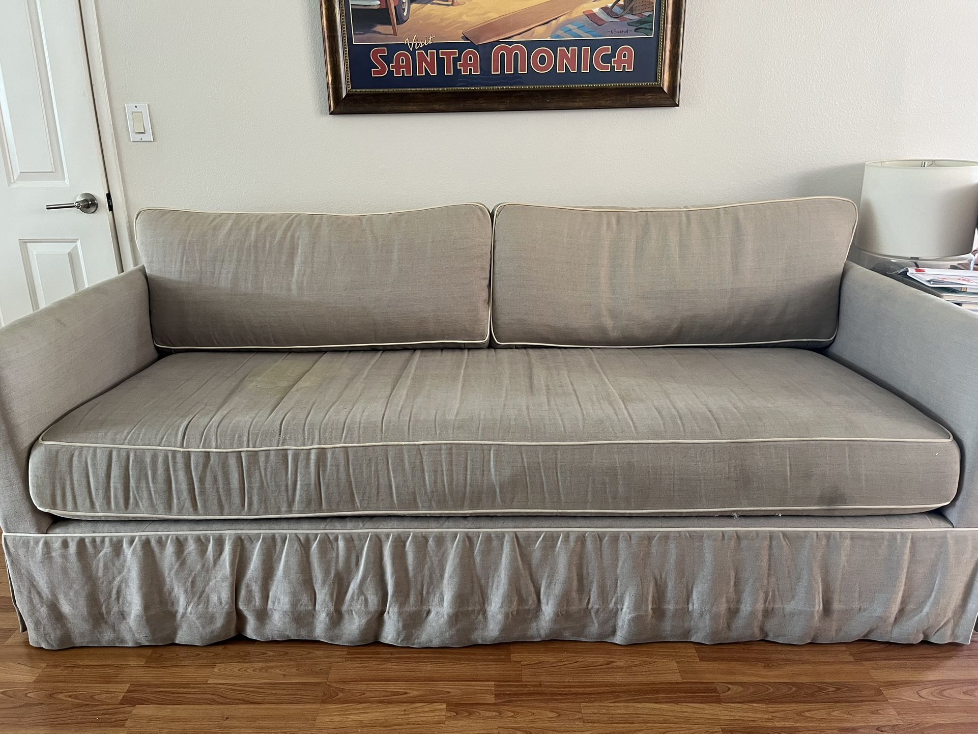 Custom Couch & Matching Ottoman For Sale