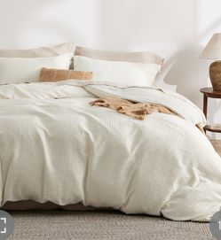 Bedsure Waffle Duve Cover Set Queen Size 