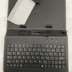 Leather Tablet Case With Keyboard And Stand.