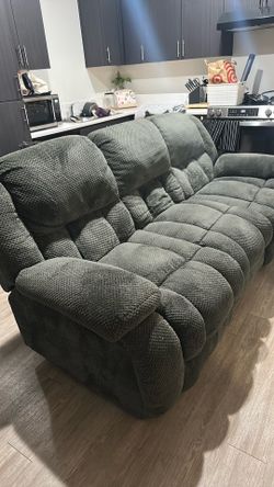Dark green recliners