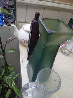 Free purple and turquoise glass
