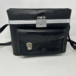 Retro DK Camera Case Hard Shell Black Bag Red Interior Strap