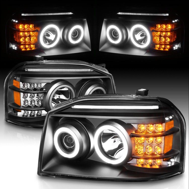 2001 - 2004 Nissan Frontier
PROJCTOR HEADLIGHTS LED BAR CCFL HALO RING