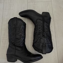Black Cowboy Boots - Steve Madden 8.5 