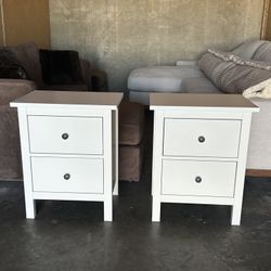 IKEA White Hemnes Nightstands 