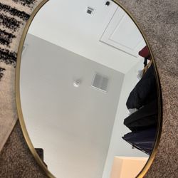 Gold Oval Mirror