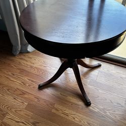 Vintage Mersman Mahogany Drum table, Federal Style (model 6945)
