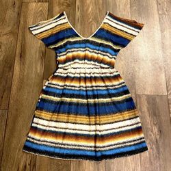 Earthy Striped Midi Dress By IZ Byer