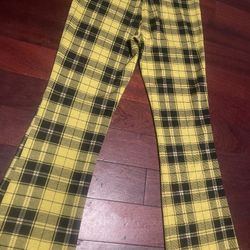 Yellow Plaid Fair Pants