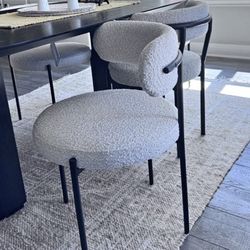 BOUCLE BARSTOOLS in Grey Or White 