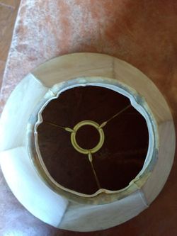 Lampshade antique cream faux leather