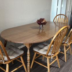 Real Wood Adjustable Table And Chairs