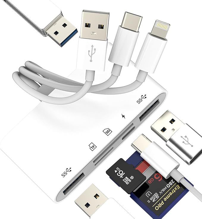 USB C Lightning USB HUB (6in1)