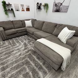 Grey Sectional Couch - Free Delivery 