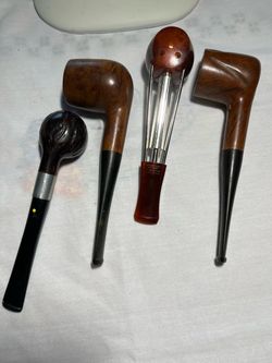 Lot of 4 Vintage Tobacco Smoking Pipes