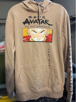 Avatar: The Last Airbender x Nickelodeon pullover hoodie in tan/khaki. Officially licensed by C-Life Group. Back features a comic-panel style print wi