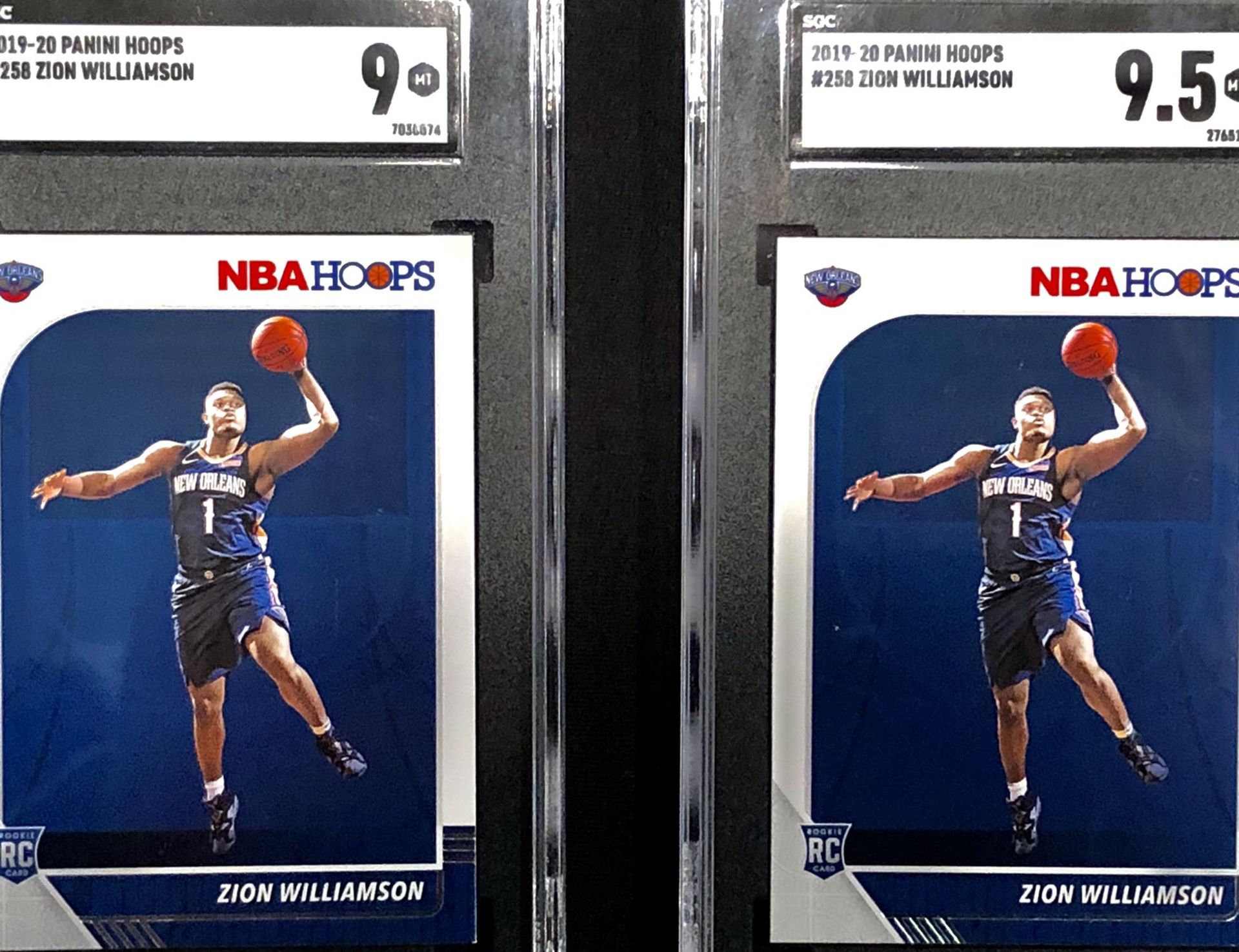 Zion Williamson Rookie cards (SGC 9 & 9.5)