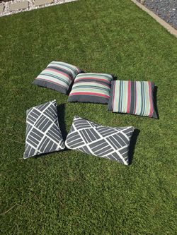 Set of 5 Outdoor Throw Pillows