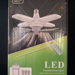 New 2-in-1 LED Light and Fan with Control Remote 