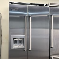Viking 42”Wide Built In Stainless Steel Side By Side Refrigerator 