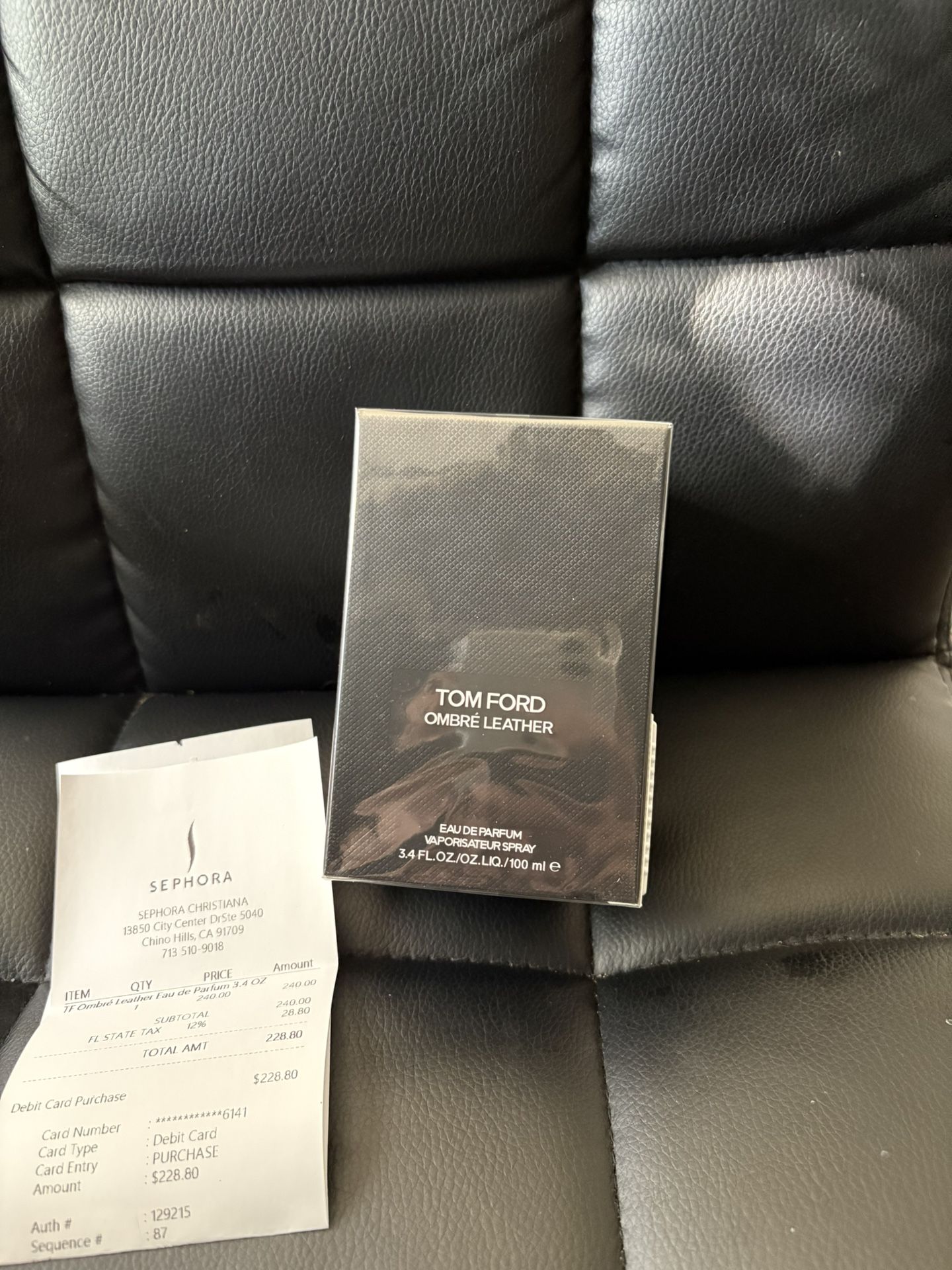 Tom Ford Ombre Leather Eau de Parfum Spray, 3.4 oz (100ml)