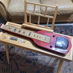 Rogue Lap Steel Guitar W/ Stand Slides And Picks. Great Deal