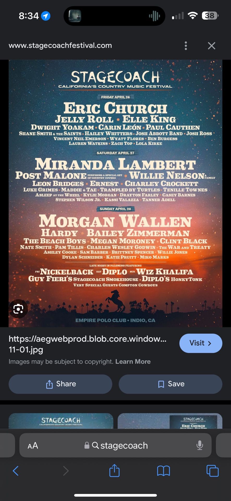 STAGECOACH! NEED 2 Sunday Wristbands 