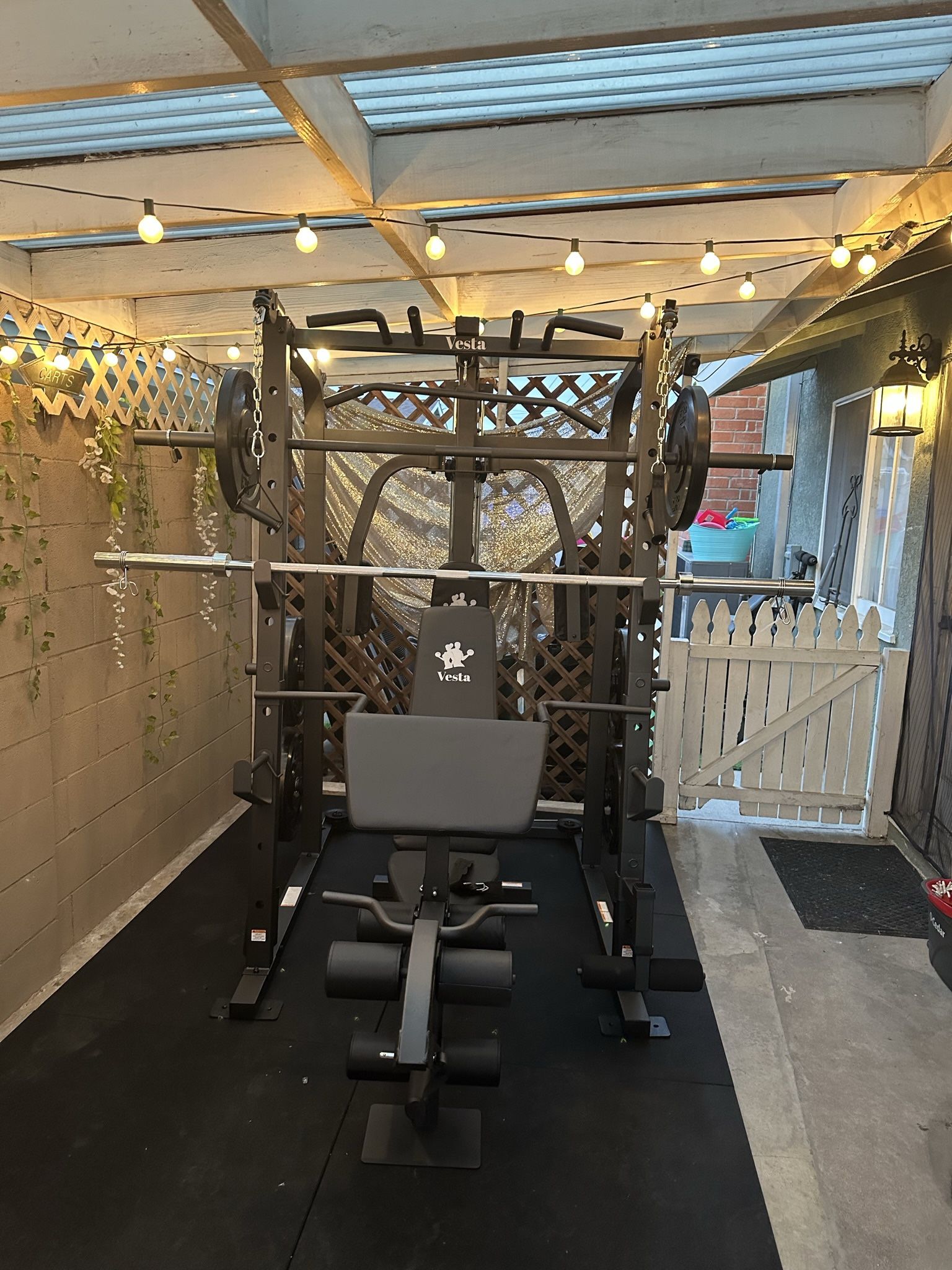 Smith Machine SM1001/FID Adj Bench/Gym Equipment/Fitness/Squat Rack/‼️⭕️WEIGHTS AND OLYMPIC BARBELL SOLD INDIVIDUALLY ⭕️‼️FREE DELIVERY🚚