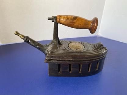 1896 Antique Laundry Gas Sad Iron, Flat Iron, Pressing Iron, BEETALL MFG CO.,