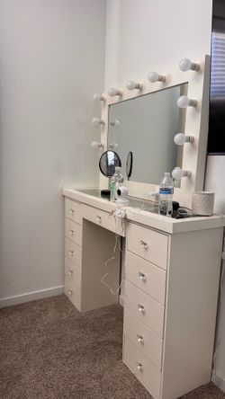 White vanity