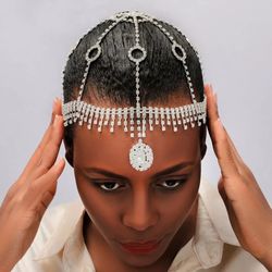 Head Jewelry Photo Shoot Accessories Silver Rhinestone Super Shiny